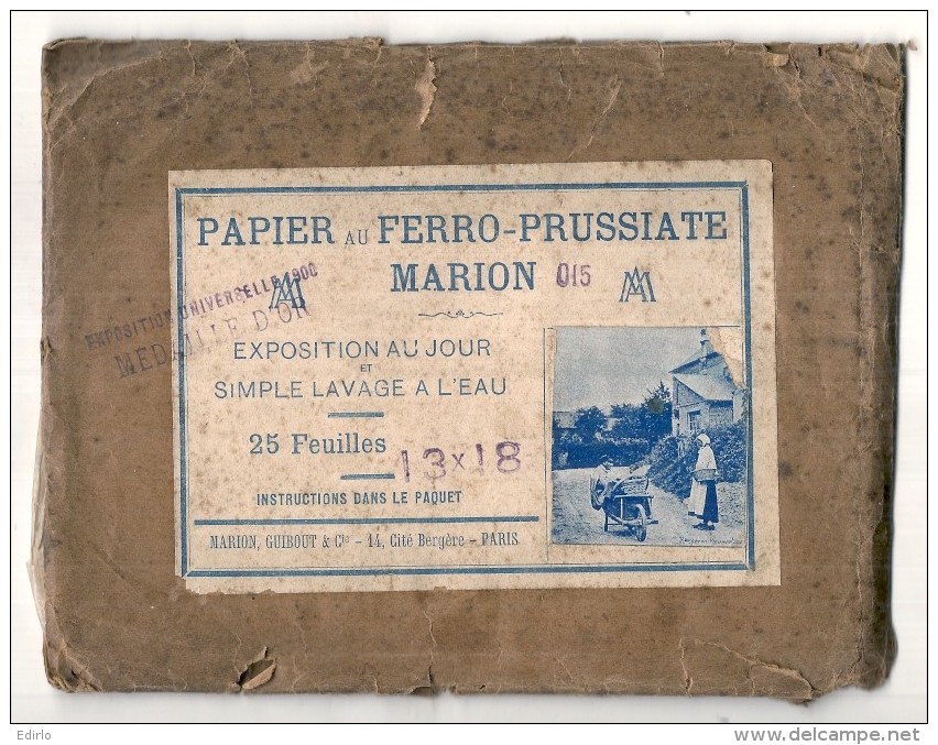 Papier Ferro Prussiate  1900/1910 (15 Feuilles Sans Notice ) RARE - Matériel & Accessoires