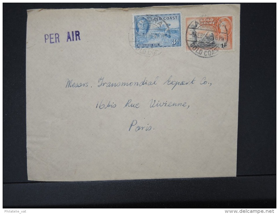 GRANDE-BRETAGNE-COTE D'OR - Lot De 4 Enveloppes Par Avion Pour La France Période 1949 A étudier P4882 - Gold Coast (...-1957)