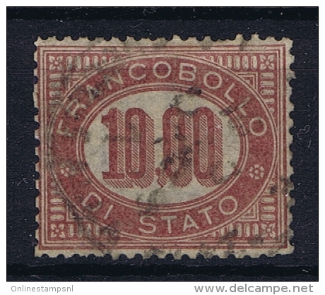 Italia: Service  1875 Sa Nr 8 Used Signed/ Signé/signiert/ Approvato - Oficiales