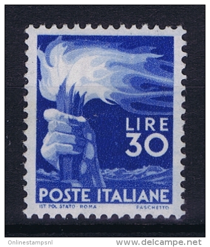 Italia: Sa 563 , Mi 702A, MNH/**  1945 - 1946-60: Mint/hinged