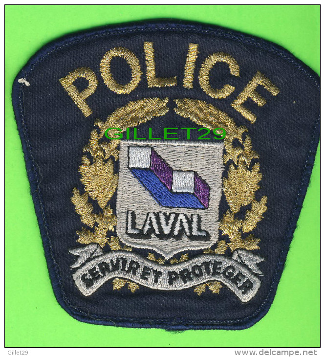 ÉCUSSON TISSU POLICE - PATCH POLICE - POLICE LAVAL, QUÉBEC, CANADA - - Patches