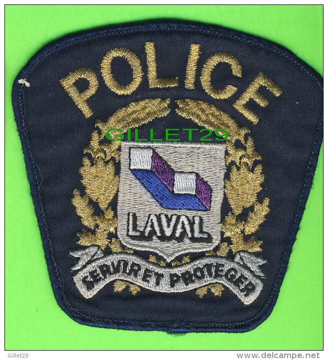 ÉCUSSON TISSU POLICE - PATCH POLICE - POLICE LAVAL, QUÉBEC, CANADA - - Ecussons Tissu