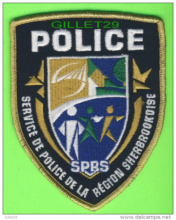 ÉCUSSON TISSU POLICE - PATCH POLICE - SERVICE DE POLICE DE LA  RÉGION SHERBROOKOISE, QUÉBEC, CANADA - - Ecussons Tissu