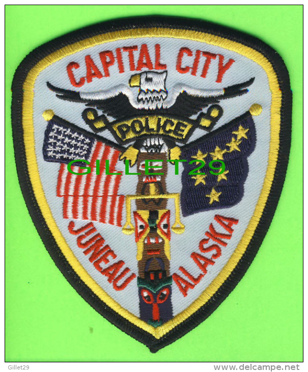 ÉCUSSON TISSU POLICE - PATCH POLICE - CAPITAL CITY POLICE JUNEAU, ALASKA, U.S.A. - - Ecussons Tissu