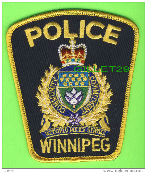 ÉCUSSON TISSU POLICE - PATCH POLICE - WINNIPEG POLICE, MANITOBA, CANADA - - Ecussons Tissu