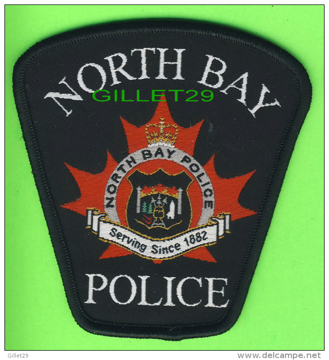 ÉCUSSON TISSU POLICE - PATCH POLICE - NORTH BAY  POLICE, ONTARIO, CANADA - - Ecussons Tissu