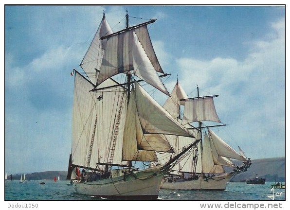 CPSM  Goelettes De La Marine Nationale - Sailing Vessels