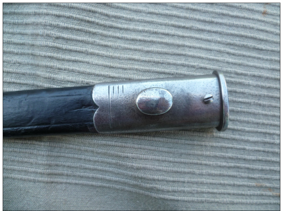 baïonnette turque modèle 1890, fabrication ALEX COPPEL, baïonnette  pour Mauser 1890 et son foureau.