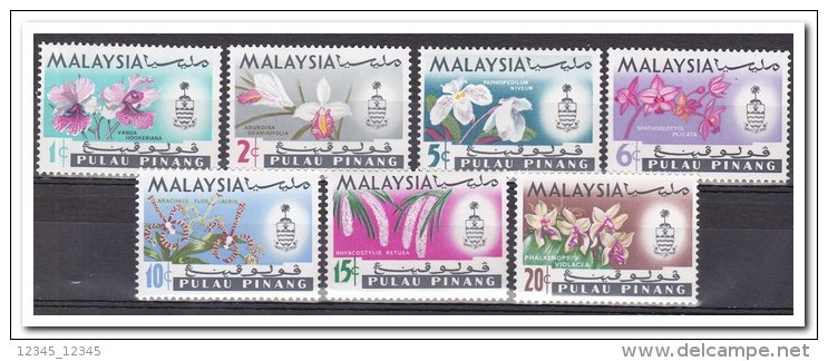 Maleisië ( Pulau Pinang )1965, Postfris MNH, Flowers, Orchids - Malaysia (1964-...)