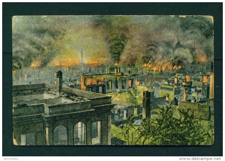 GREECE  -  Salonika  Burned Part Of The High Town  1914-18 WW1  Unused Postcard As Scan (edge Damage) - Greece