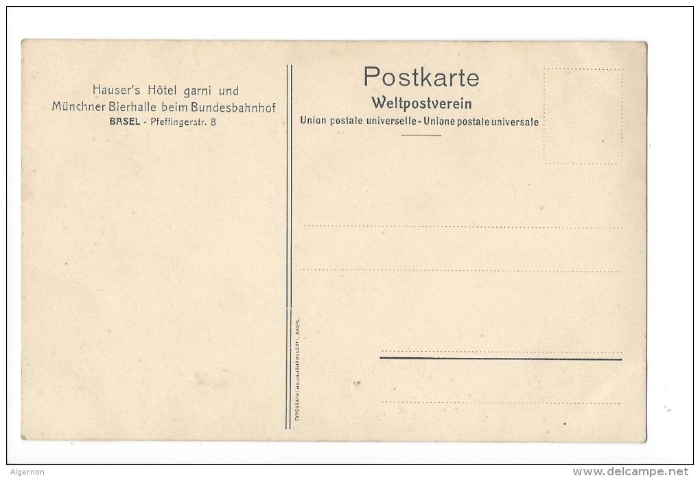 12429 -  Basel  Edi Hausers Hauskapelle Hauser's Hôtel Garni Und Münchner Bierhalle Beim Bundesbahnhof - Bâle
