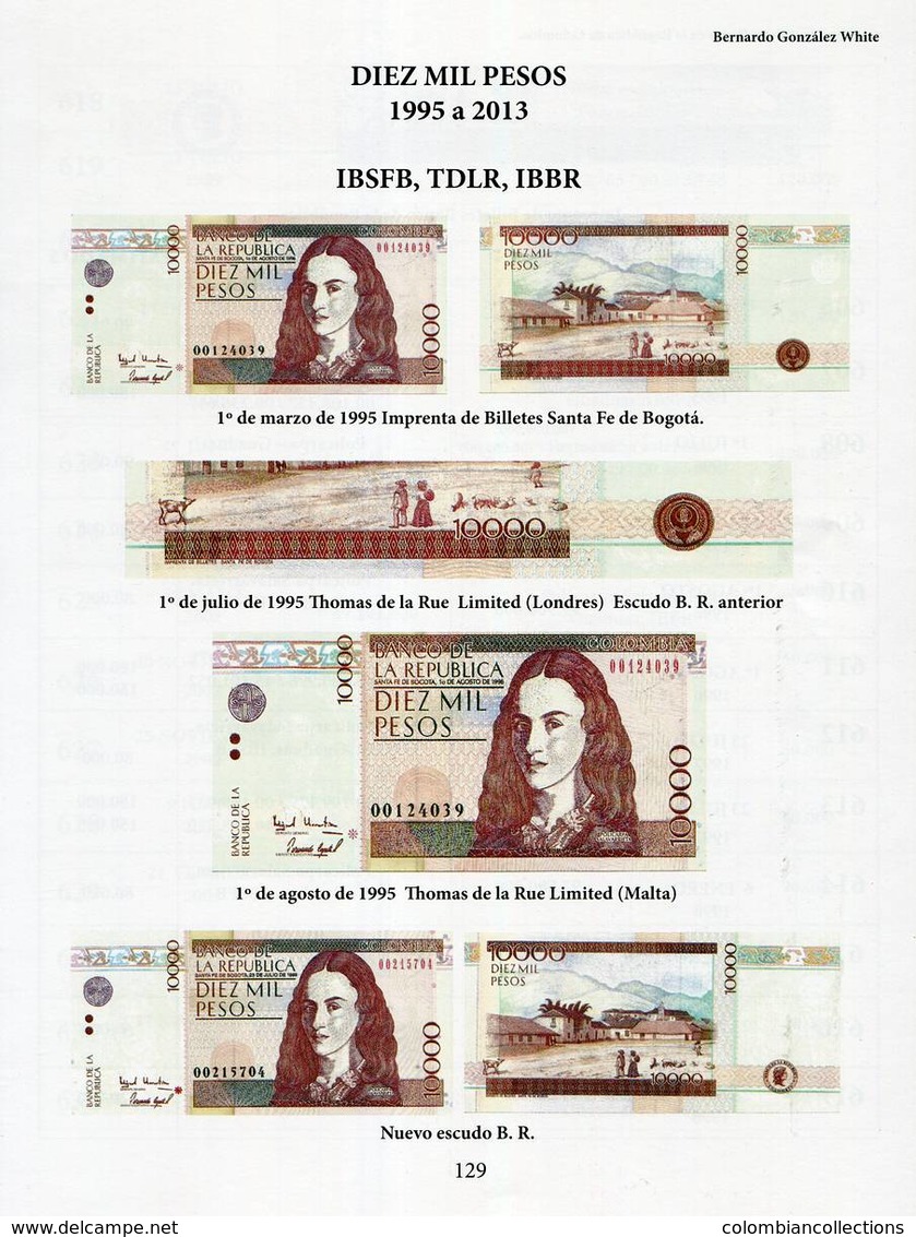 Lote 202, 2019, Catalogo de Billetes del Banco de la Republica, 1923-2019, 7a ed, Bernardo Gonzalez, Bank Notes, book