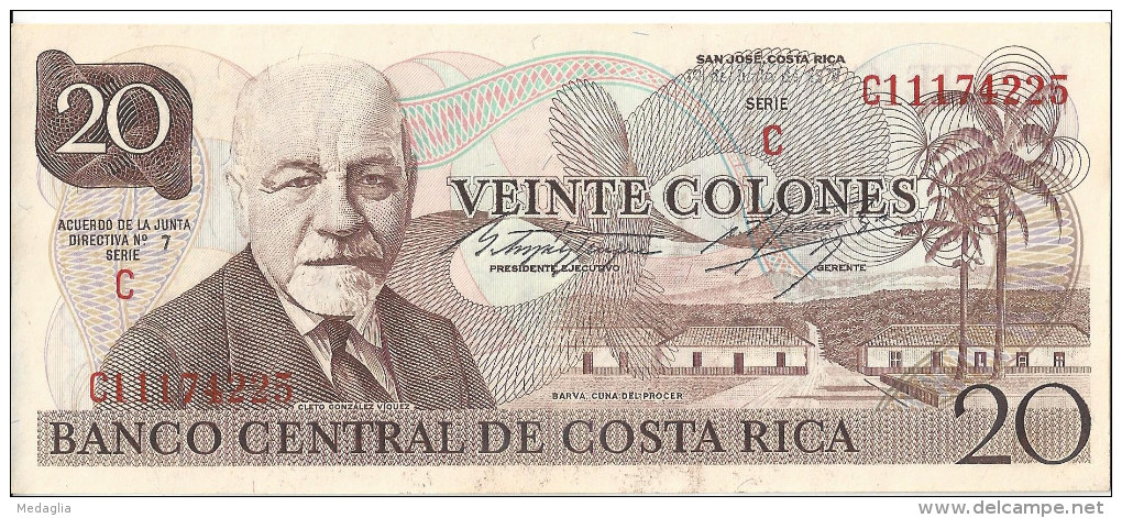 COSTA RICA - 20 Colones 1978 UNC - Costa Rica