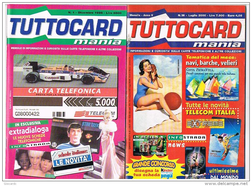 TUTTOCARD MANIA  - MENSILE SU CARTE TELEFONICHE E ALTRE COLLEZIONI - EDIZIONI  EPIERRE (LEGGERE DESCRIZIONE) - Libri & Cd