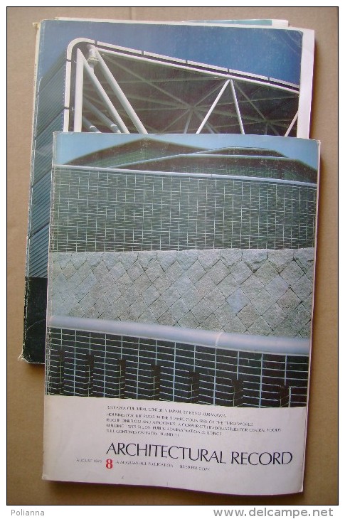 PCP/19  ARCHITECTURAL RECORD N.8 + Suppl.1979/ISHIKAWA CULTURAL CENTER IN JAPAN/Le Corbusier - Architecture