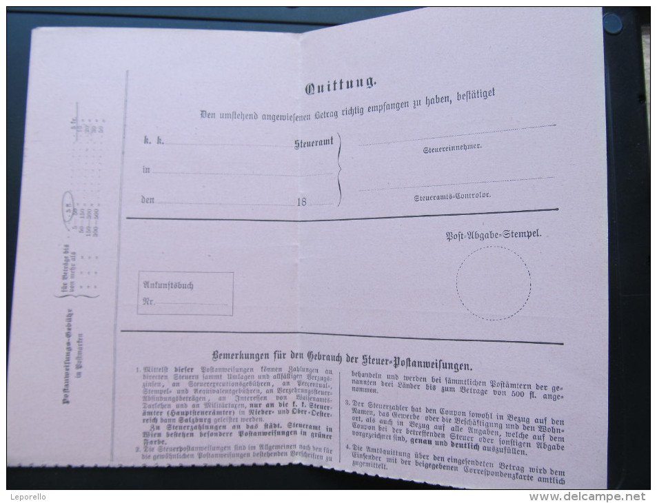 Korrespondenzkarte GANZSACHE V. Steueramt 1895 Prag LINZ Bhf. - Schellenberg  ///  D*16340 - Briefe U. Dokumente