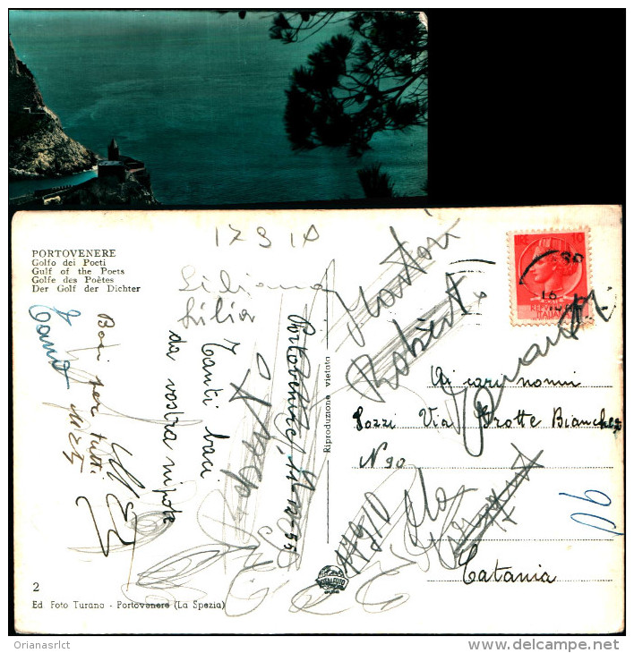 1083)cartolina Portovenere Golfo Dei Poeti Vista Dall'alto - La Spezia