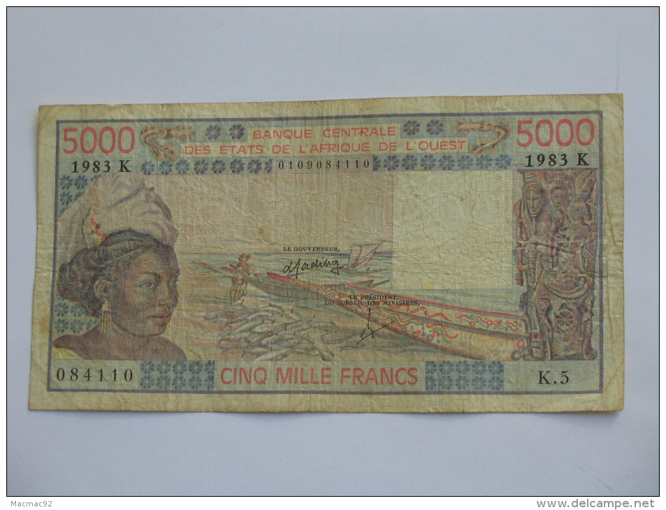 5000  Cinq Mille Francs 1983 - K= Sénégal   **** EN ACHAT IMMEDIAT **** - Senegal