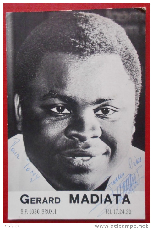 Photo DEDICACE De Gérard MADIATA Chanteur Congolais - Congo - Artisti