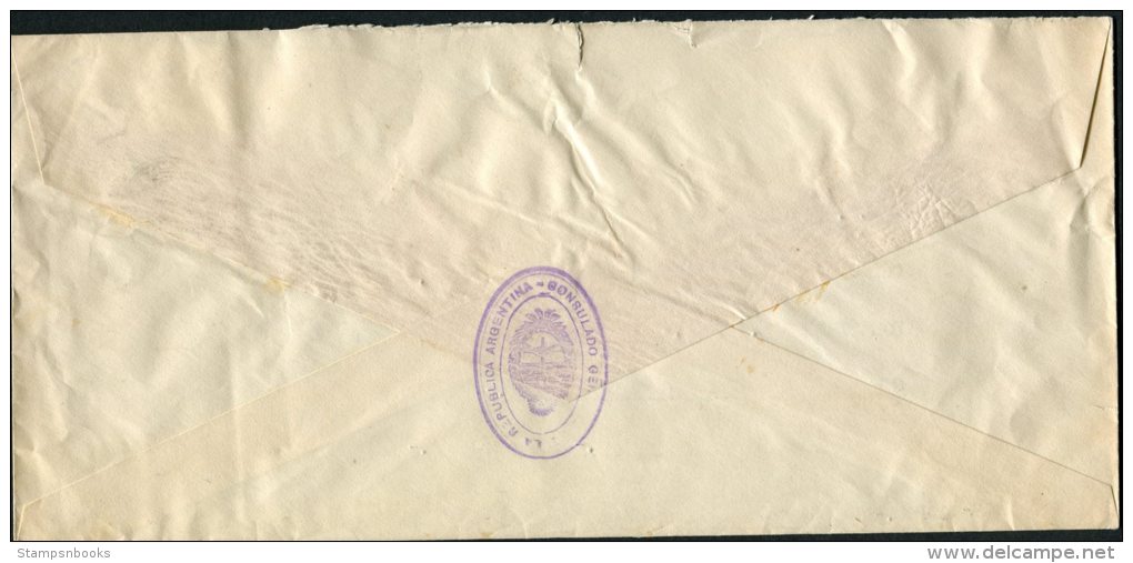 1940s Japan Kobe Consulate General Argentina Cover - Argentine Consul,Houston Texas USA S.S. President Pierce Ship - Covers & Documents