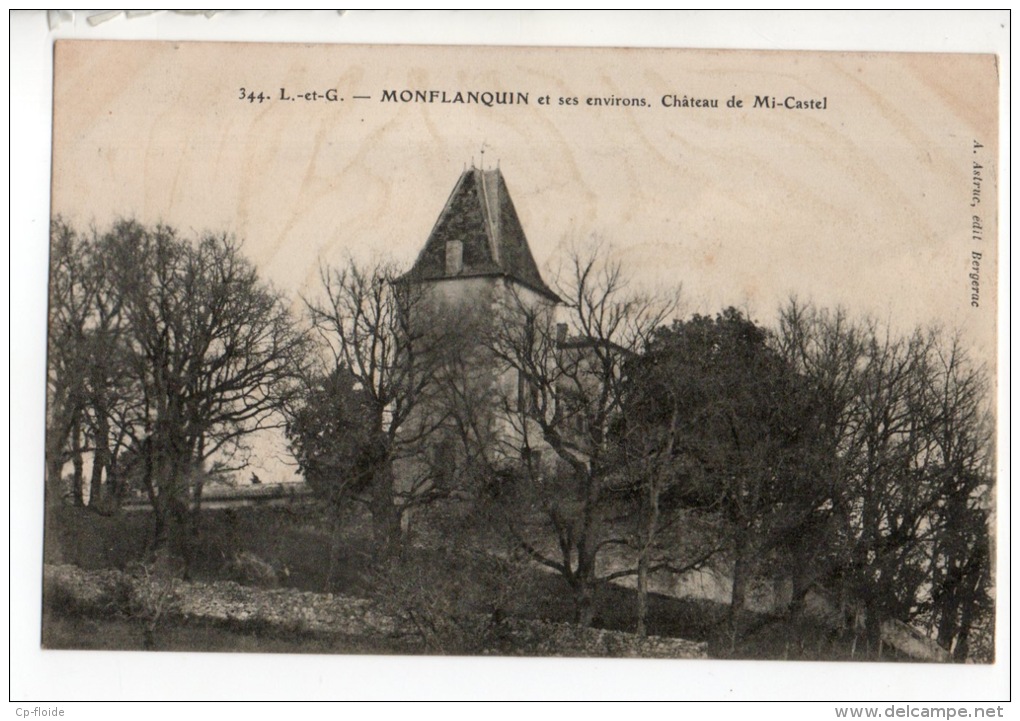 47 - MONFLANQUIN ET SES ENVIRONS . CHÂTEAU DE MI-CASTEL - Réf. N°9195 - - Monflanquin