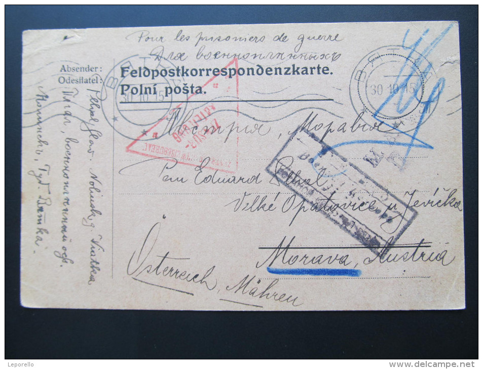Korrespondenzkarte Feldpost Nolinsk Lager 1915 ///  D*16343 - Briefe U. Dokumente