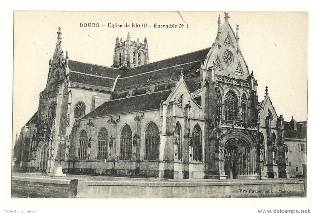 Cp, 01, Bourg, Eglise De Brou, Ensemble N°1 - Brou - Chiesa