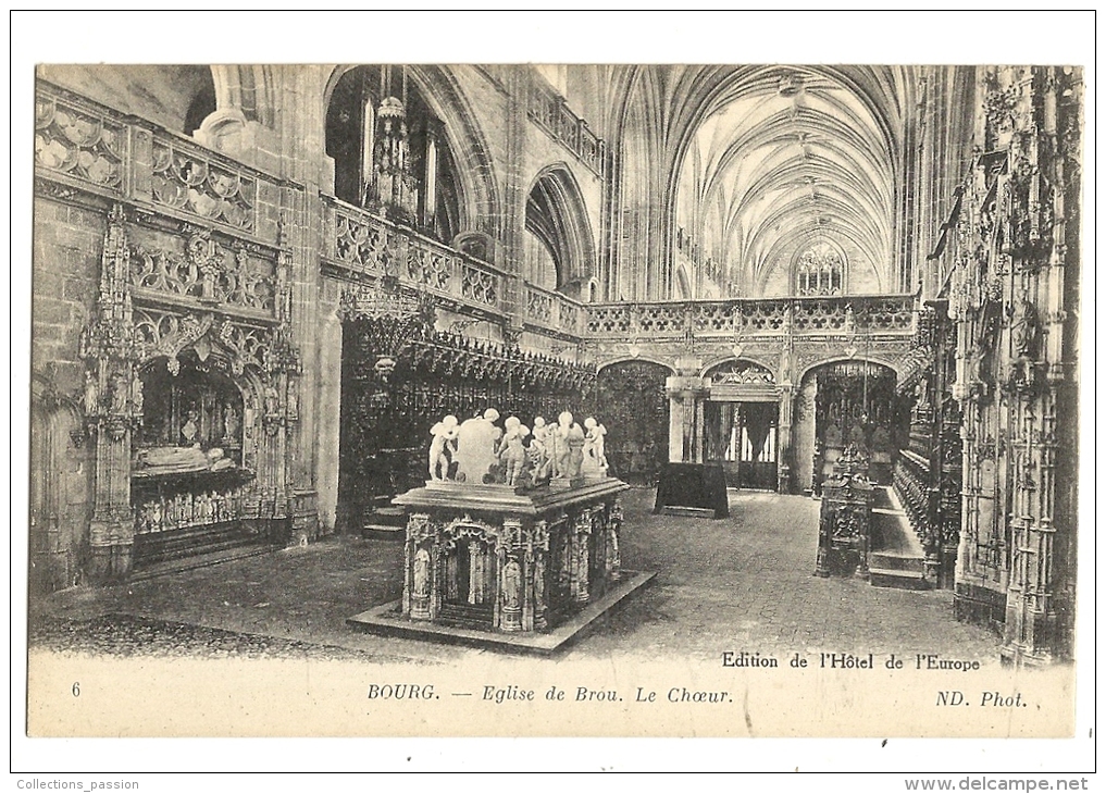 Cp, 01, Bourg, Eglise De Brou, Le Choeur - Eglise De Brou