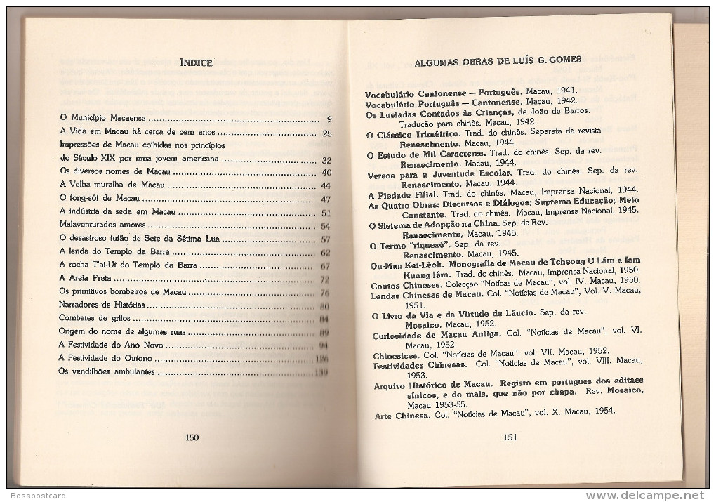 Macau - Factos E Lendas - Luís Gonzaga Gomes - Macao - China - Culture