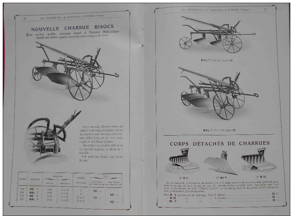 Matériels Agricoles Et  Viticoles Perfectionnés A-RENARD Auxerre N°12 - Catalogues