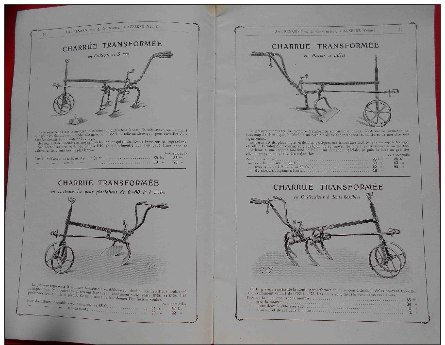 Matériels Agricoles Et  Viticoles Perfectionnés A-RENARD Auxerre N°12 - Catalogues