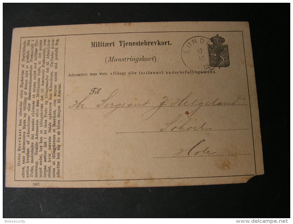 == Norge Karte Militär  1888 - Briefe U. Dokumente