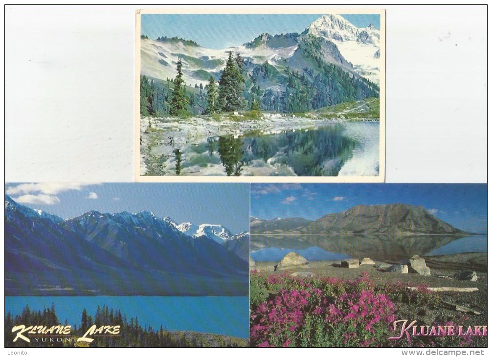 CANADA Yukon Kluane Lake Diamond Head Peak BC 3 Cards - Yukon