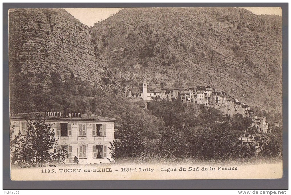 TOUET - DE - BEUIL . Hôtel Latty -- Ligne Du Sud De La France . - Autres & Non Classés