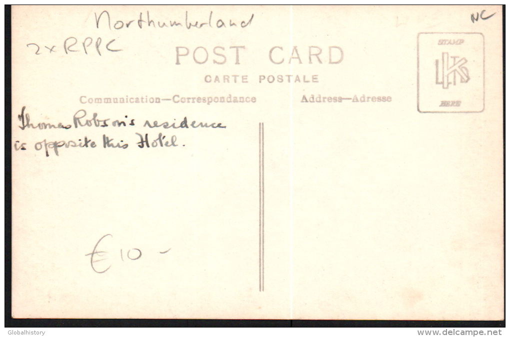 DB4272 -SET W/ 2 CARDS - NORTHUMBERLAND - PERCY ARMSHOTEL - RPPC - Northamptonshire