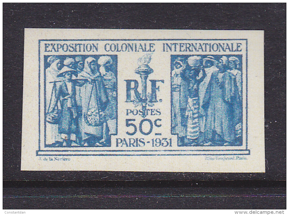 FRANCE N° 274A EXPOSITION COLONIALE INTERNATIONALE BLEU NON EMIS NEUF SANS CHARNIERE - Other & Unclassified