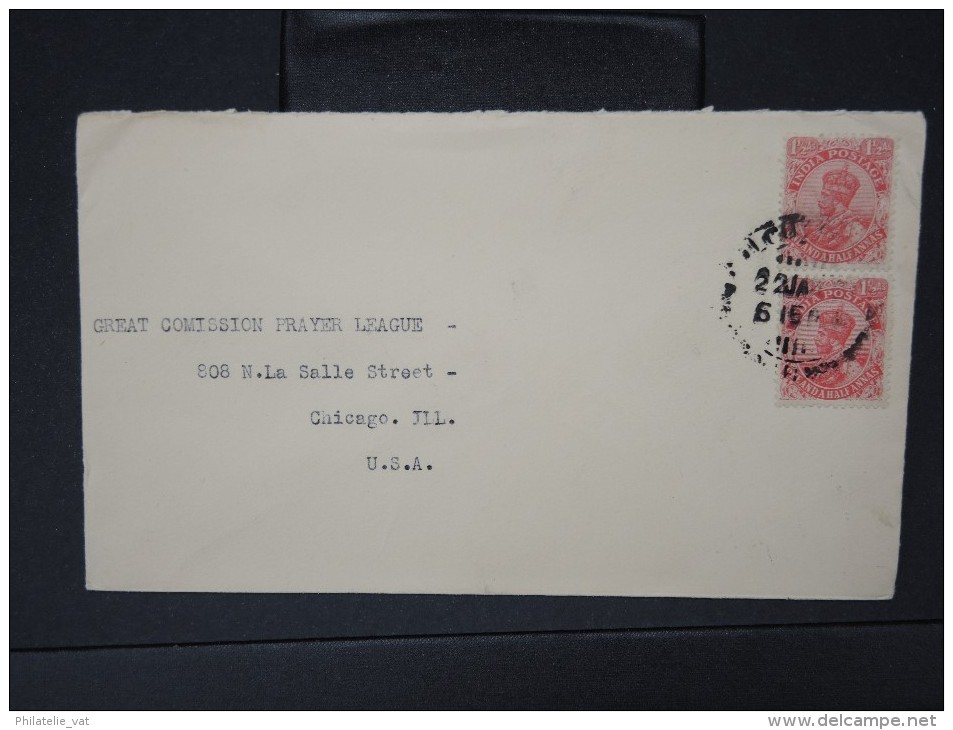 GRANDE BRETAGNE-INDE- Enveloppe  Pour Chicago      A Voir Lot P4937 - 1911-35  George V