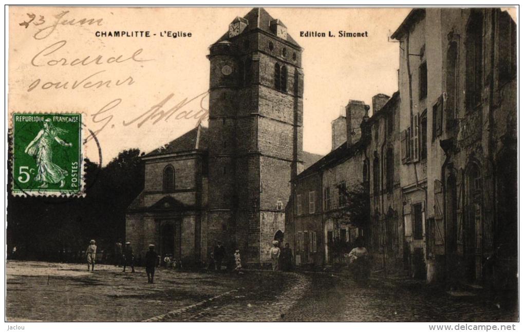 CHAMPLITTE ,EGLISE,PERSONNAGES  REF 43534 - Autres & Non Classés