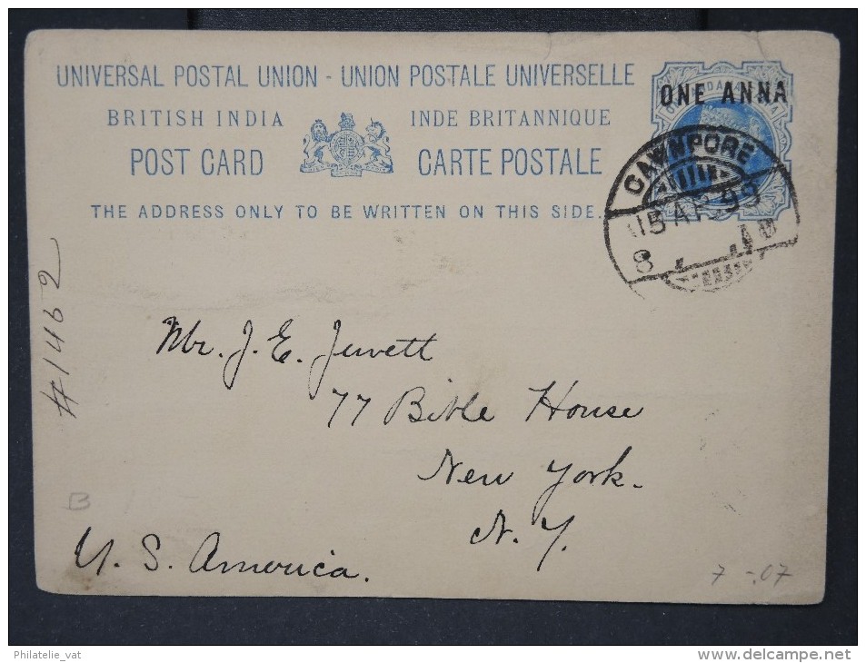 GRANDE BRETAGNE- INDE- Entier Postal De Cawnpore Pour New York En 1899    A Voir Lot P4939 - 1882-1901 Empire