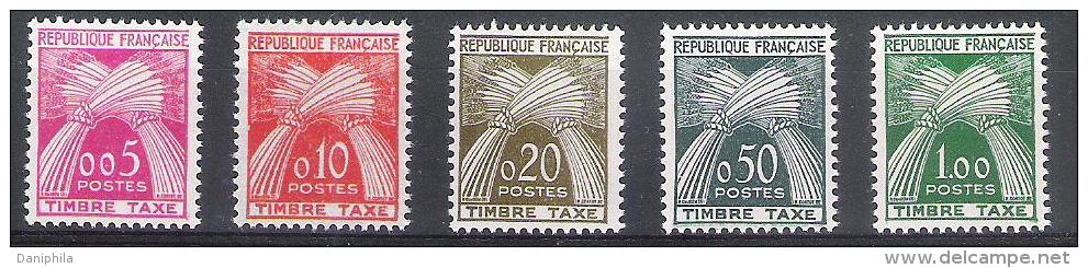 FRANCE  Timbres Taxe TX 90**/94** Yvert & Tellier = 90,00 Euro - 1960-.... Mint/hinged