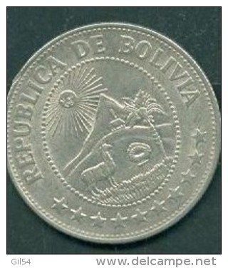 BOLIVIA 1 BOLIVIANO 1974. - Pia9205 - Bolivië