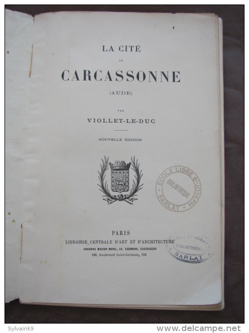 LA CITE DE CARCASSONNE AUDE VIOLLET LE DUC - 1801-1900