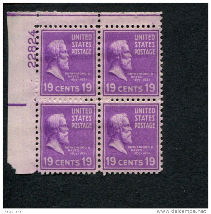 USA POSTFRIS MINT NEVER HINGED POSTFRISCH EINWANDFREI SCOTT 824 PRESIDENTIAL ISSUE P#block Of 4 - Numéros De Planches