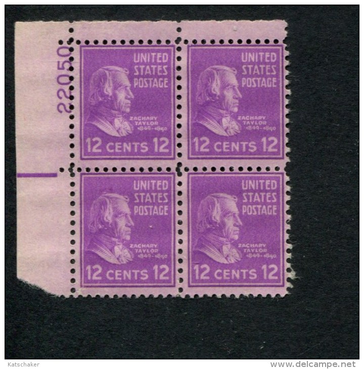 USA POSTFRIS MINT NEVER HINGED POSTFRISCH EINWANDFREI SCOTT 817 PRESIDENTIAL ISSUE P#block Of 4 - Numéros De Planches