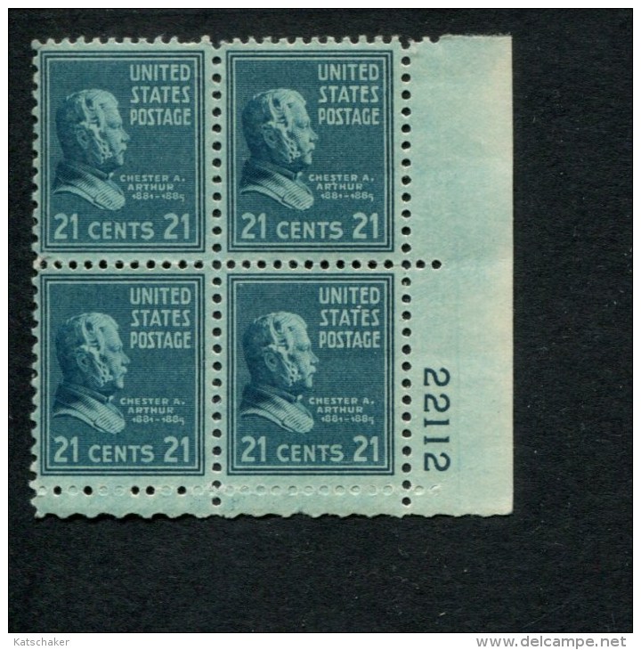 USA POSTFRIS MINT NEVER HINGED POSTFRISCH EINWANDFREI SCOTT 826 PRESIDENTIAL ISSUE P#block Of 4 - Numéros De Planches