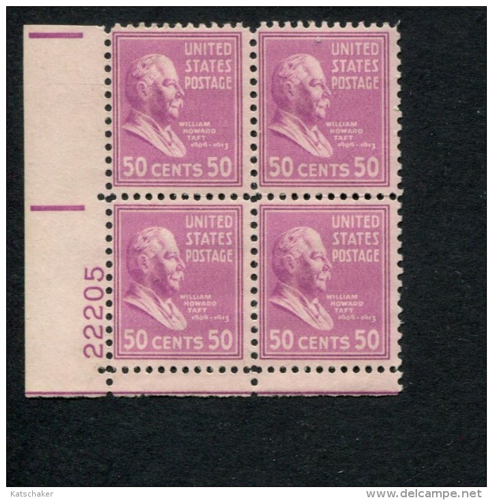 USA POSTFRIS MINT NEVER HINGED POSTFRISCH EINWANDFREI SCOTT 831 PRESIDENTIAL ISSUE P#block Of 4 - Numéros De Planches