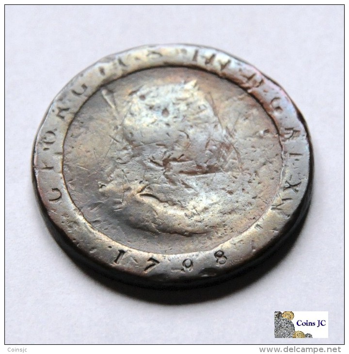 Isla De Man - 1/2 Penny - 1798 - Colonie