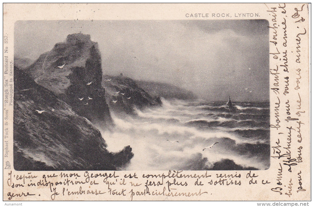 Reino Unido--Devon--1901--Castle Rock--Lynton- Baloon--Bordeaux,Gironde - Lynmouth & Lynton