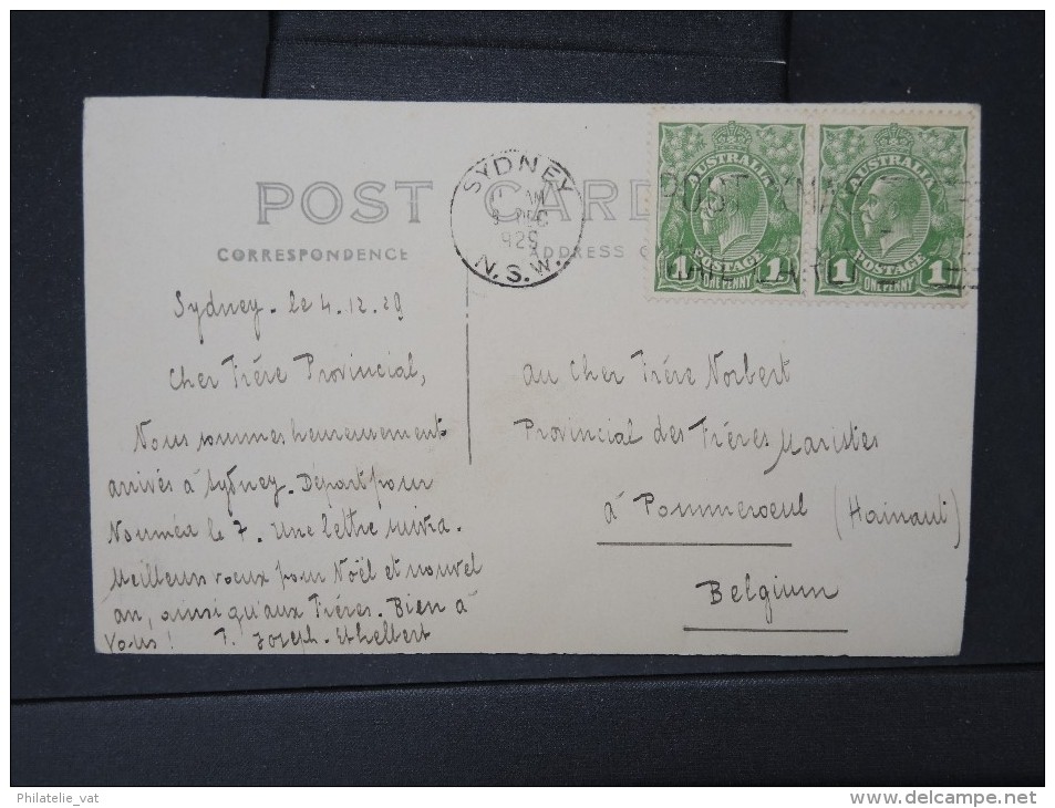 AUSTRALIE-Cp De Sydney En 1929 Pour La Belgique  A Voir    Lot P4978 - Cartas & Documentos