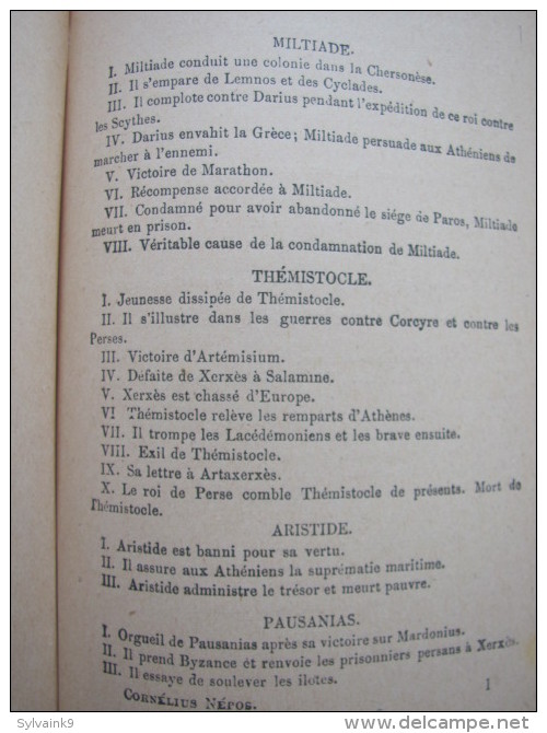 1913 VIES DES GRANDS CAPITAINES SOMMER CORNELIUS NEPOS MILTIADE CIMON DATAME ANNIBAL ATTICUS AMILCAR ROME GRECE CARTHAGE - 1901-1940